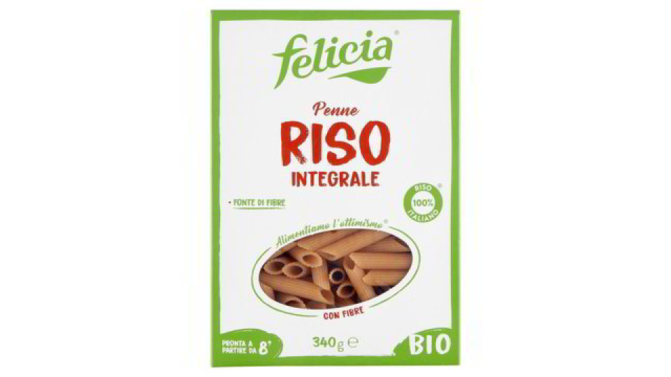 PENNE RISO INTEGR BIO S/G