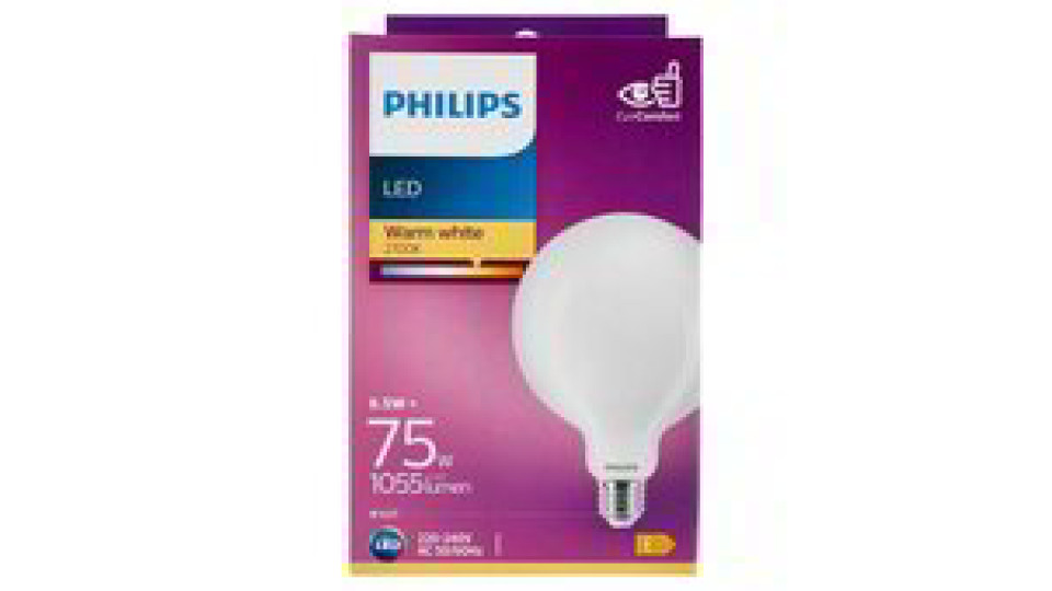 LAMPADINA LED GLOBO VETR.75W E27