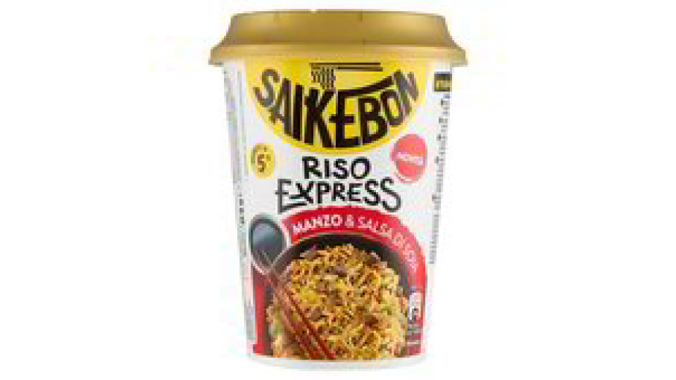 Saikebon Riso Express Manzo & Salsa di Soia 84 g