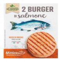 Mittico, burger di salmone surgelati