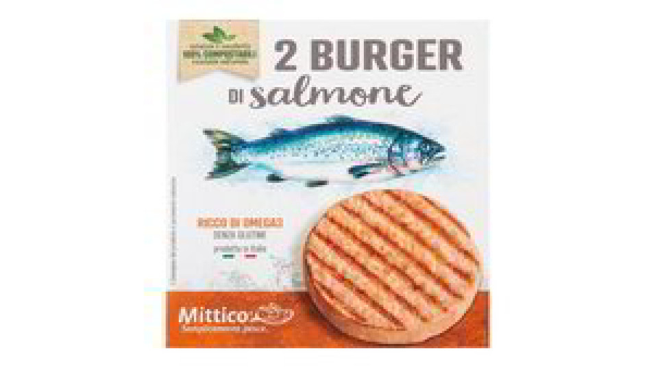 Mittico, burger di salmone surgelati