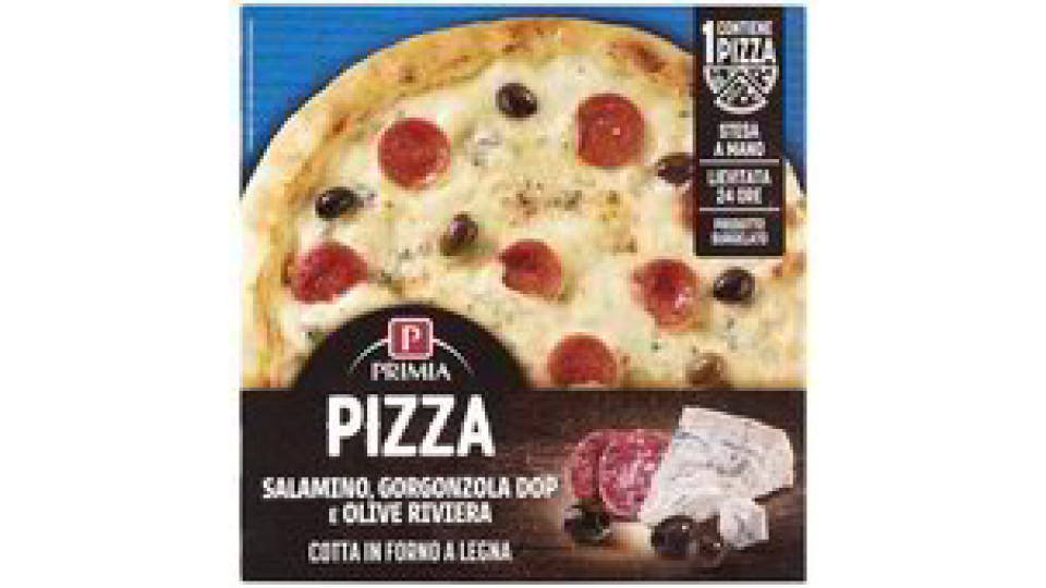 PIZZA SALAMINO,GORGONZOLA,OLIVE