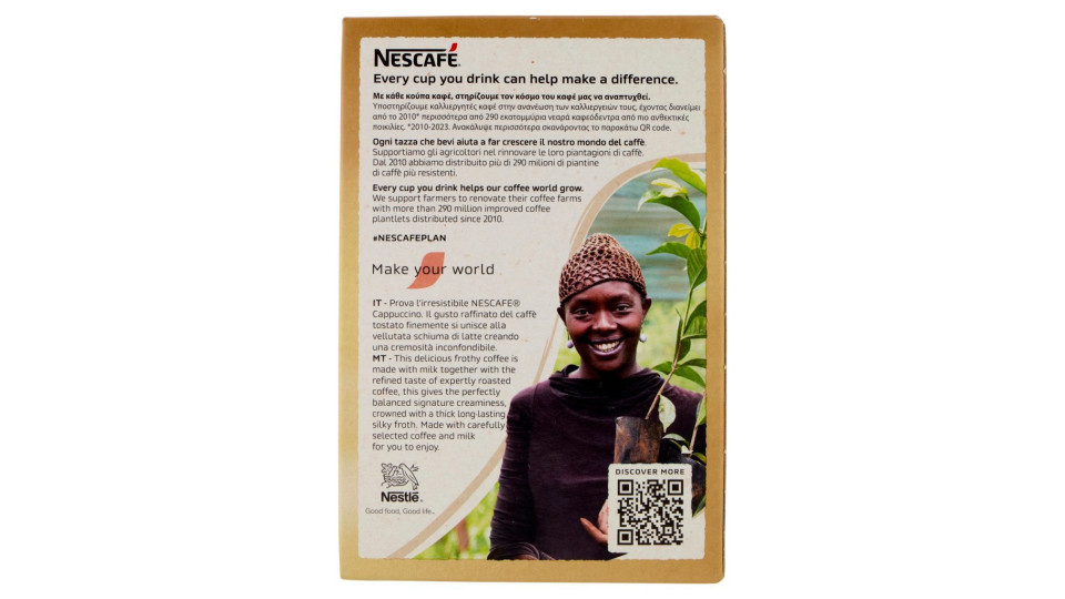 NESCAFÉ CAPPUCCINO CHOCO preparato solubile per cappuccino astuccio 8 bustine