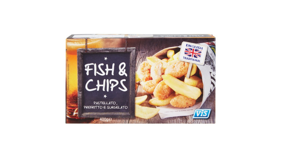 Soglia D'Ingresso, Vis Fish & Chips Pastellato, Prefritto e Surgelato