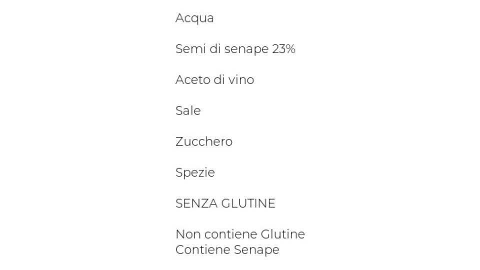 SENAPE MEDIO FORTE il Viaggiator Goloso