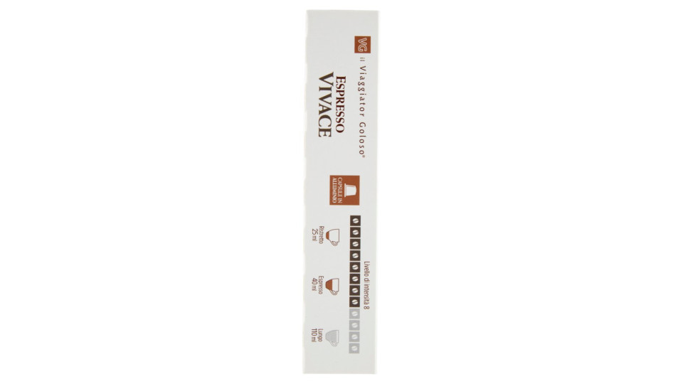 10 CAPSULE MONODOSE ESPRESSO VIVACE compatibili Sistema Nespresso il Viaggiator Goloso