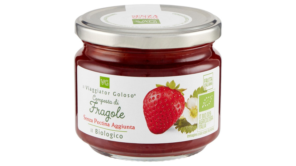 Composta di fragole Bio senza pectina aggiunta il Viaggiator Goloso Bio