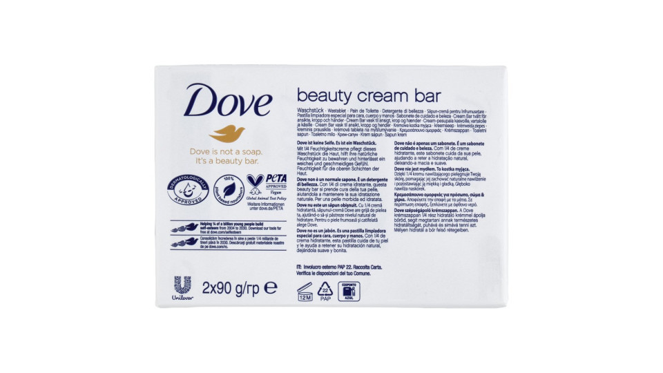 Dove beauty cream bar