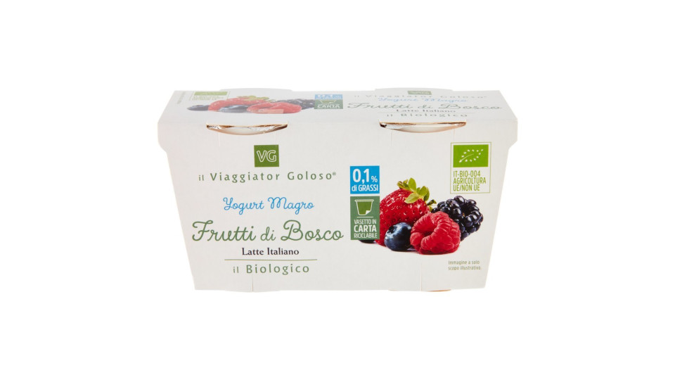Yogurt magro frutti di bosco il Viaggiator Goloso Prodotto BIO