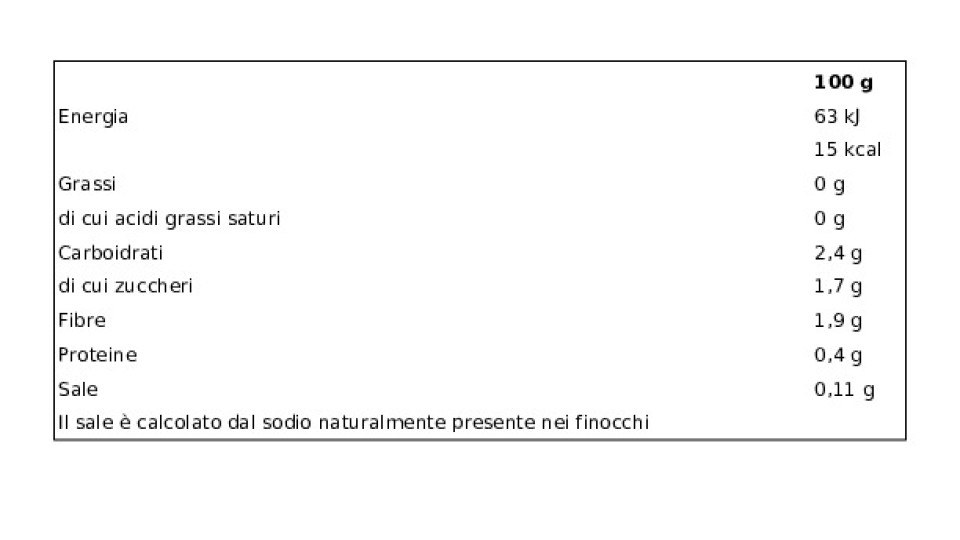 Orogel Finocchi a fette Surgelati