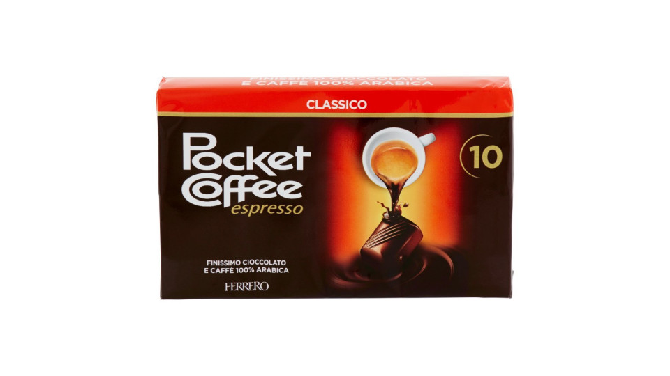 10 Pocket Coffee espresso Classico 10 Praline