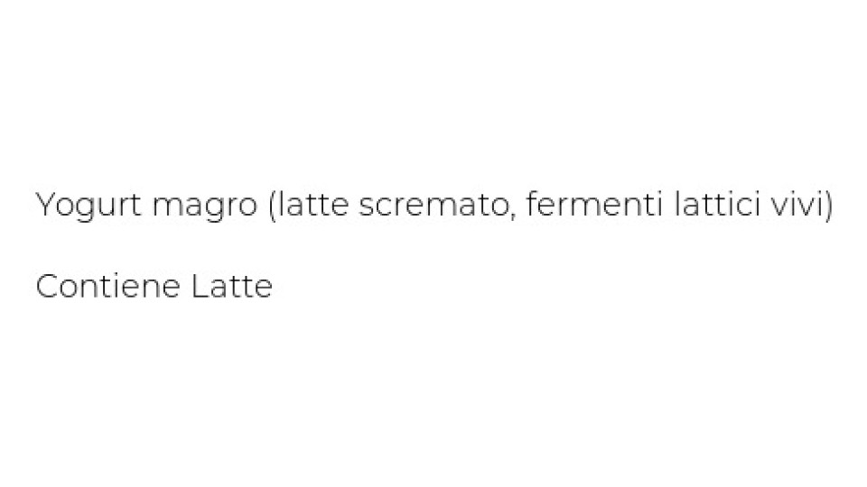 Latteria Brunico Yogurt Magro Zero Grassi Bianco