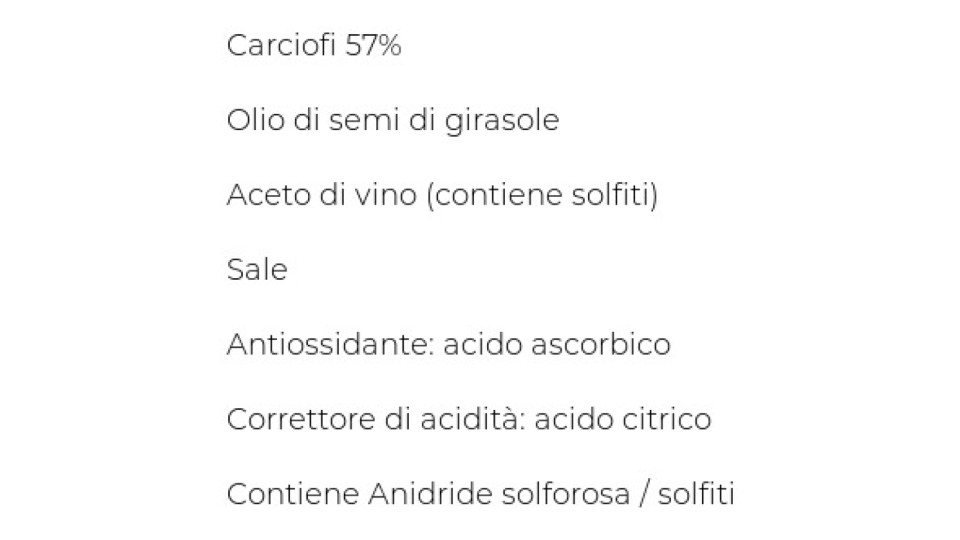 CARCIOFI TAGLIATI