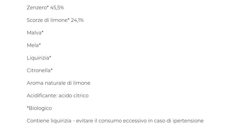 INFUSO ZENZERO E LIMONE 20 FILTRI