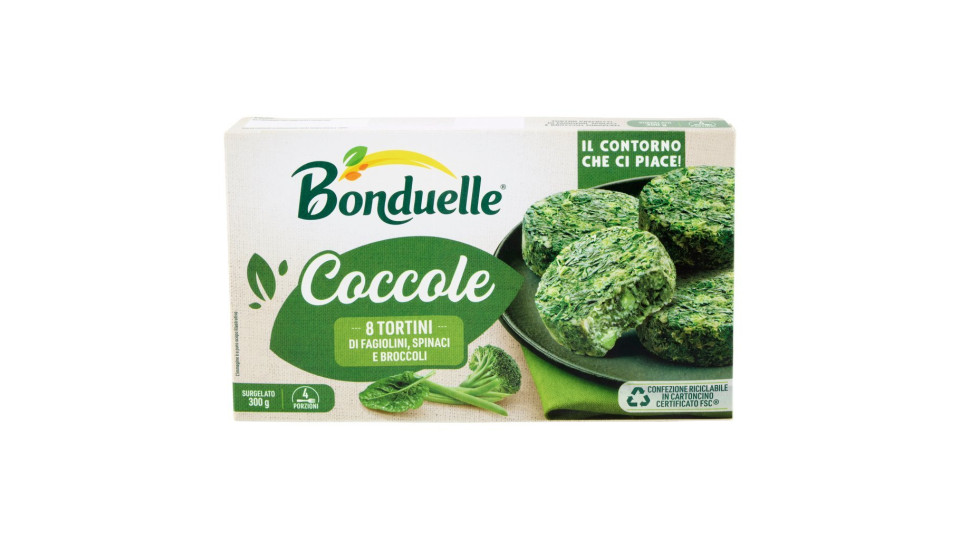 Bonduelle Coccole 8 Tortini Di Spinaci, Fagiolini E Broccoli