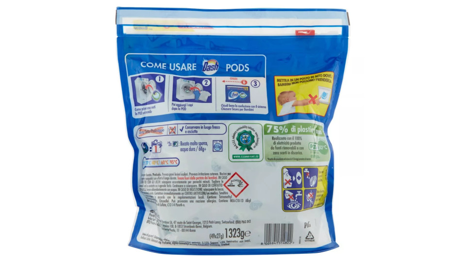 Dash PODS 3in1 Detersivo Lavatrice in Monodosi Classico 2x30 =