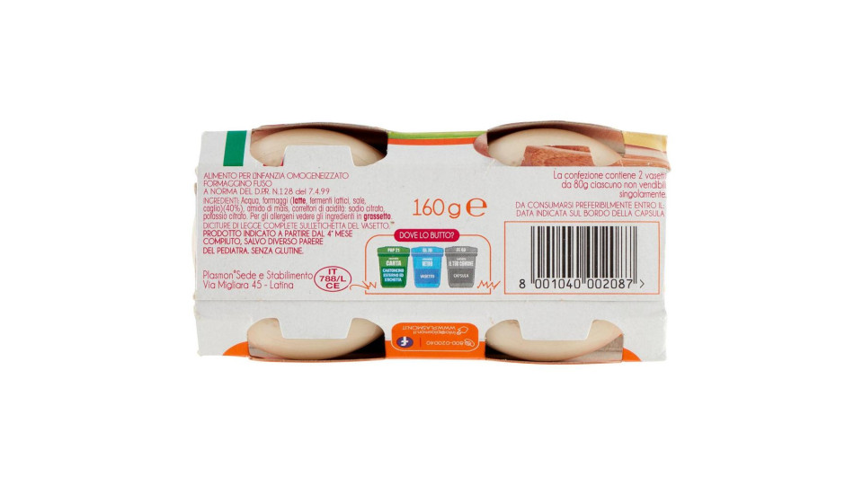 Plasmon Omogeneizzato Formaggino Parmigiano