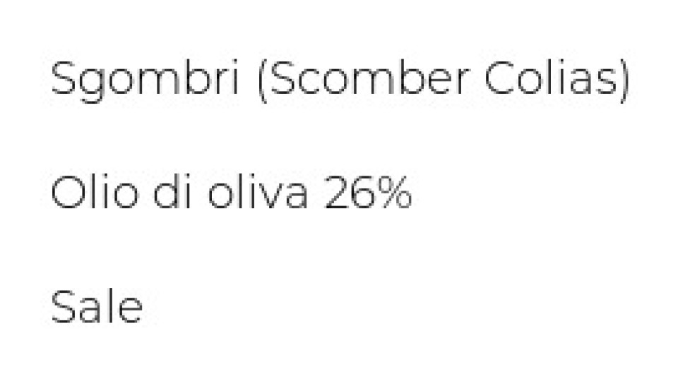 Filetti di Sgombro all'Olio d'Oliva