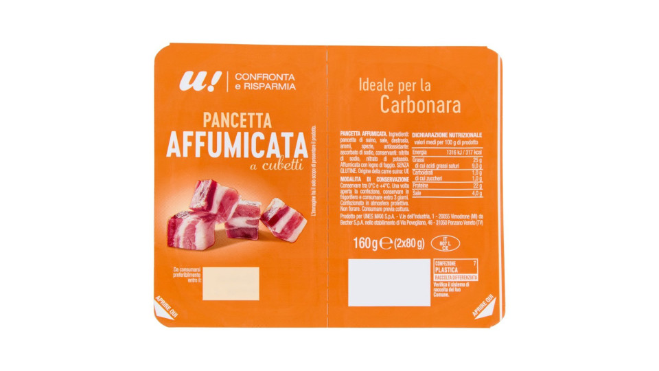 Pancetta affumicata a cubetti Beretta