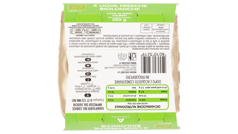 Uova biologiche x