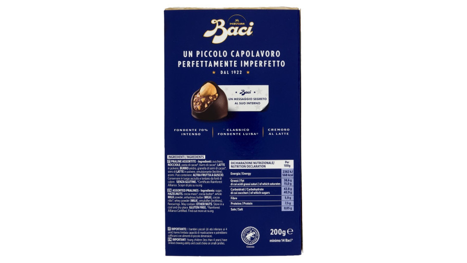 BACI PERUGINA ASSORTITO Cioccolatini ripieni al gianduia e nocciola intera scatola