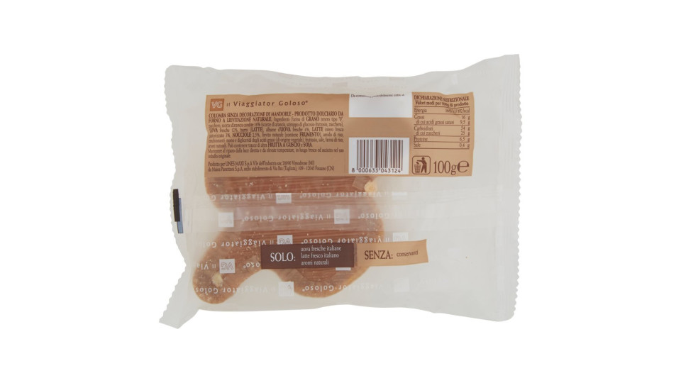 COLOMBINA CLASSICA con Glassa di Nocciole Lavorata Artigianalmente il Viaggiator Goloso
