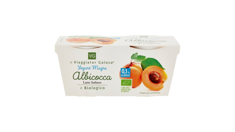 Yogurt magro albicocca il Viaggiator Goloso Prodotto BIO