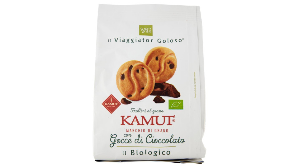 Frollini al Kamut con gocce di cioccolato il Viaggiator Goloso Bio