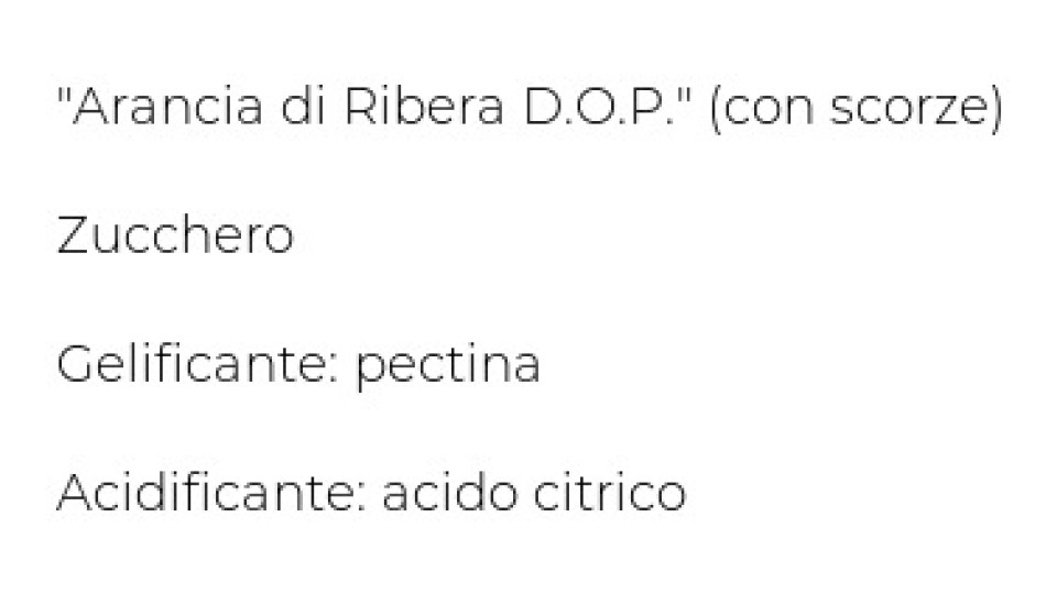 MARMELLATA DI "ARANCIA DI RIBERA D.O.P." il Viaggiator Goloso