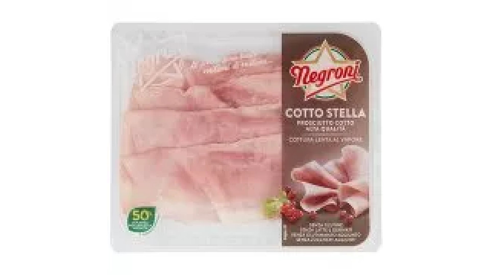 Negroni, Cotto Stella prosciutto cotto di alta qualità a fette