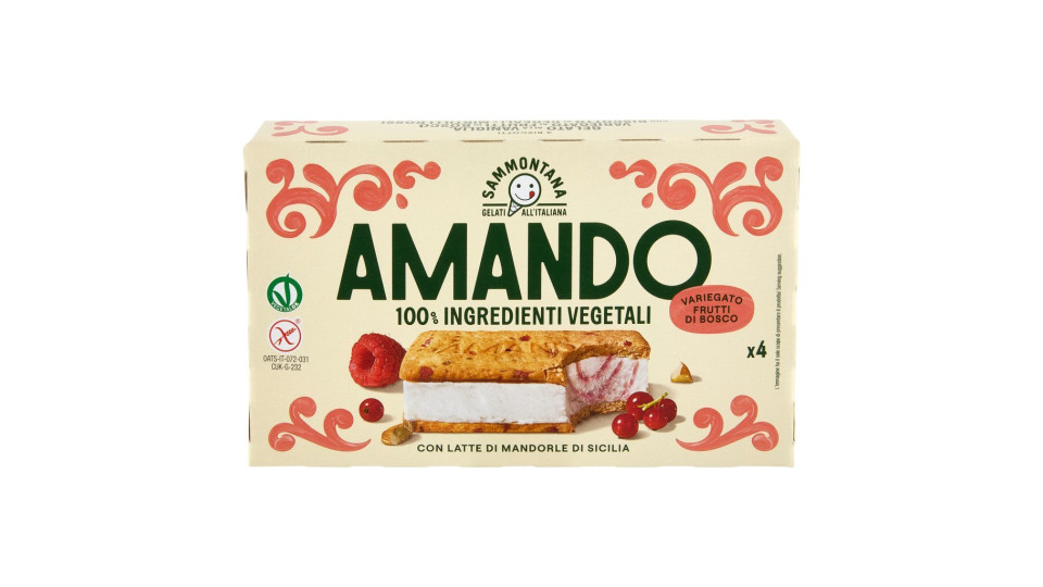 Amando Biscotto Gelato con Frutti di Bosco 4 x 52 g