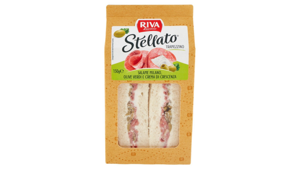 Stellato Tramezzino Salame Milano, Olive Verdi e Crema di Crescenza