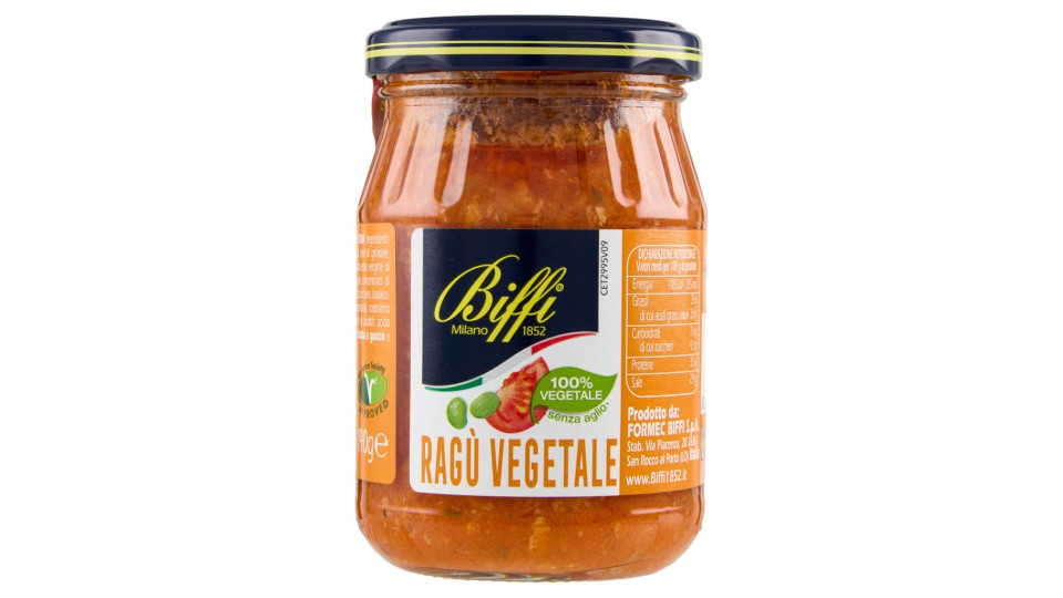 Biffi, 100% vegetale pesto con tofu senza aglio