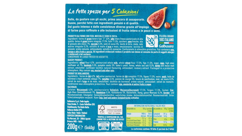 FETTE C/FICHI,NOCCIOLE,SEMI ZUCCA