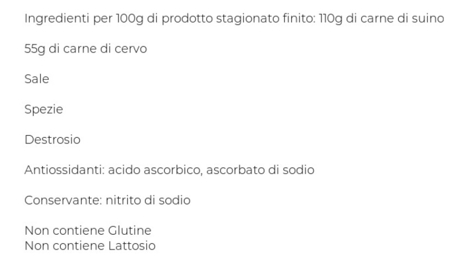 Il Viaggiator Goloso - Salame Cervo