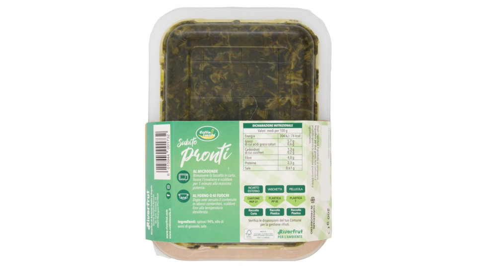 Spinaci al Vapore G.300 Cottintavola