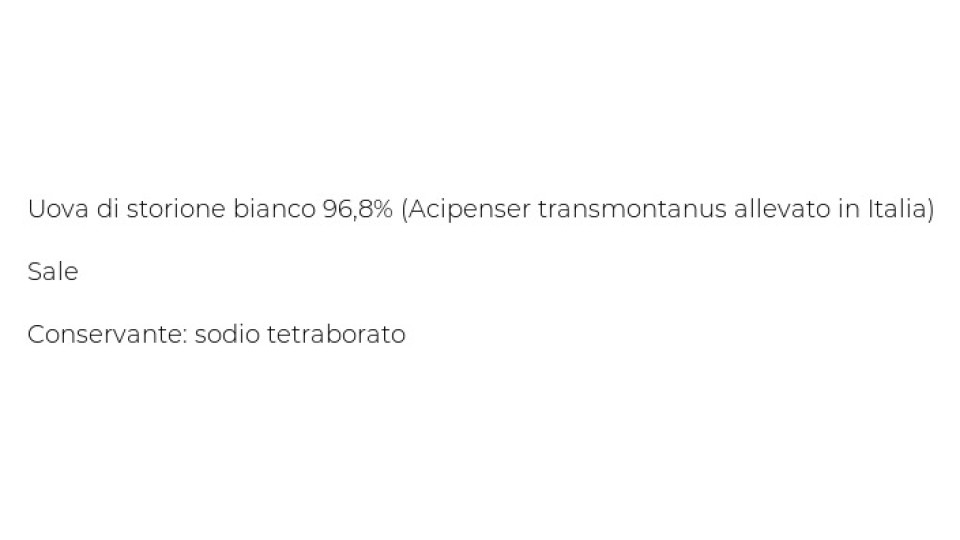Il Viaggiator Goloso - Caviale Storione Bianco