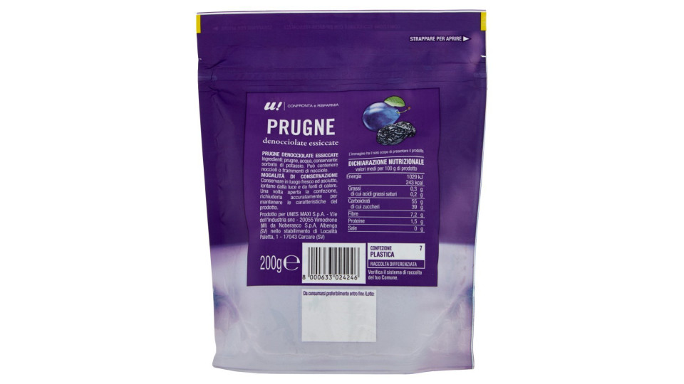 U! Confronta&Risparmia - Prugne Denocciolate Essiccate 