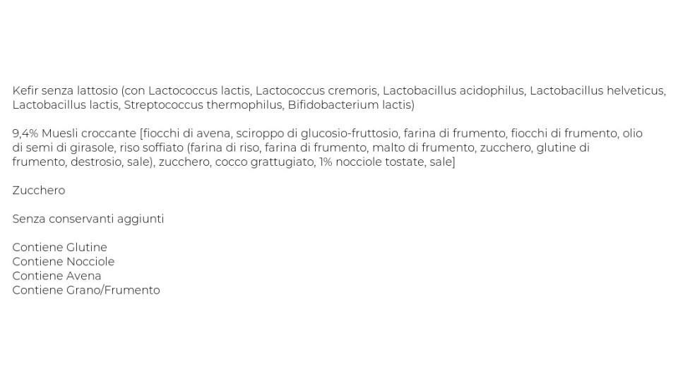 Milk Milk Kefir Muesli Croccante Alla Nocciola 160 G