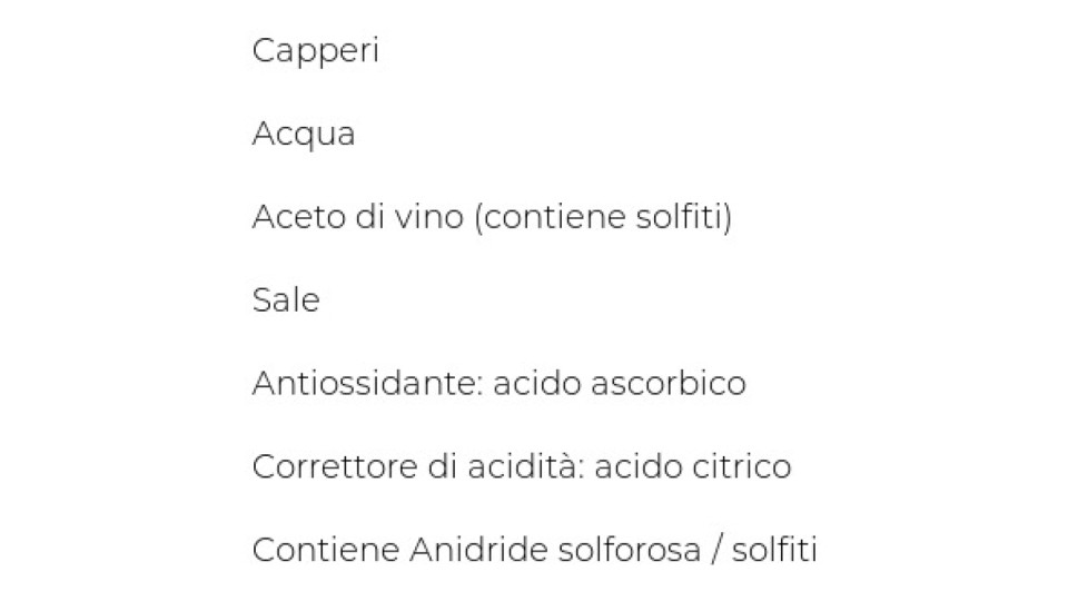 Capperi in aceto gr 95