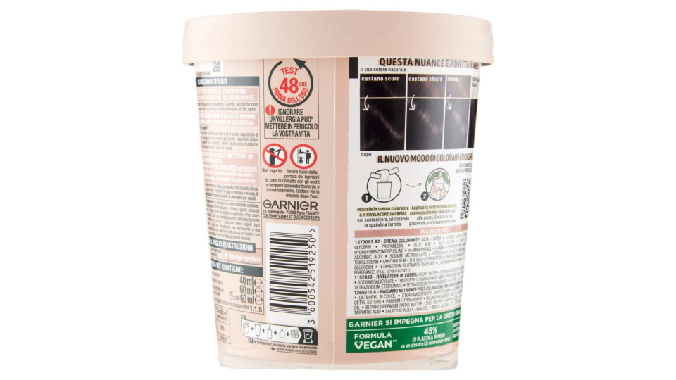 Garnier GOOD 2.0 Nero, colorazione permanente senza ammoniaca, 90% origine naturale