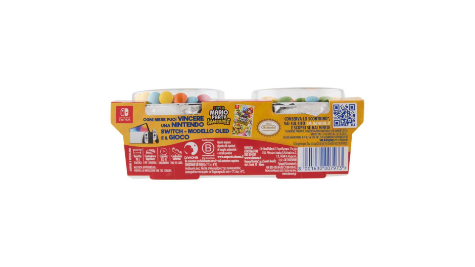 Danone Super Mario, Yogurt gusto Fragola con Confettini, 2x110g