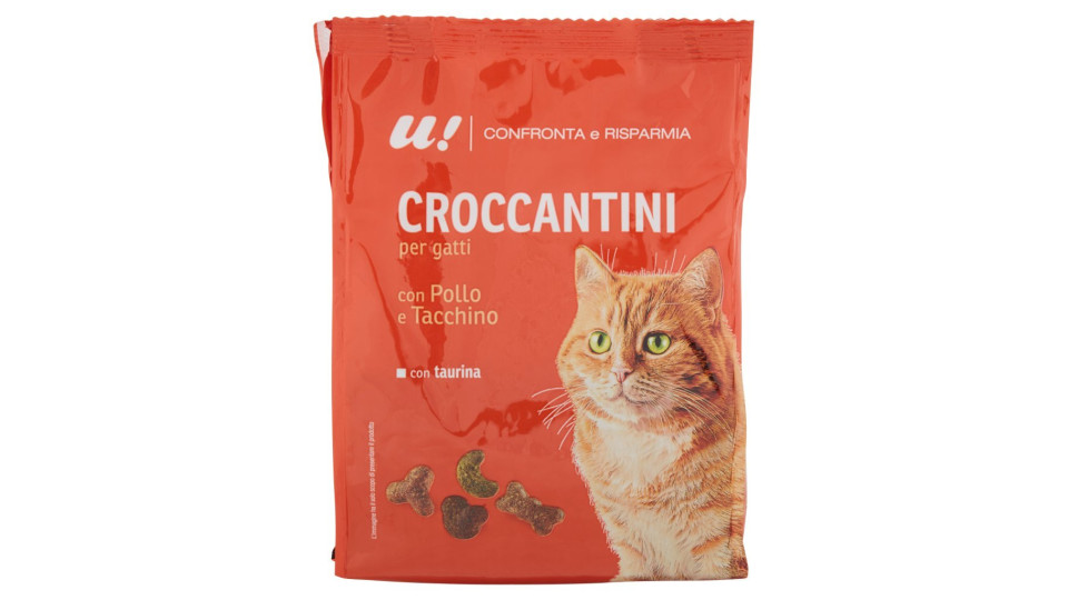 Croccantini con pollo, tacchino e verdure per gatti gr 400