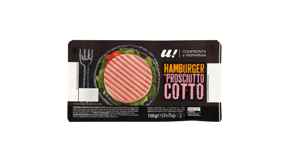 Hamburger a base di prosciutto cotto U! Confronta & Risparmia