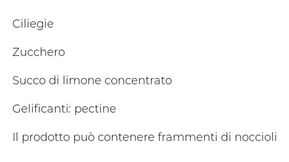 Santa Rosa, confettura extra di ciliegie