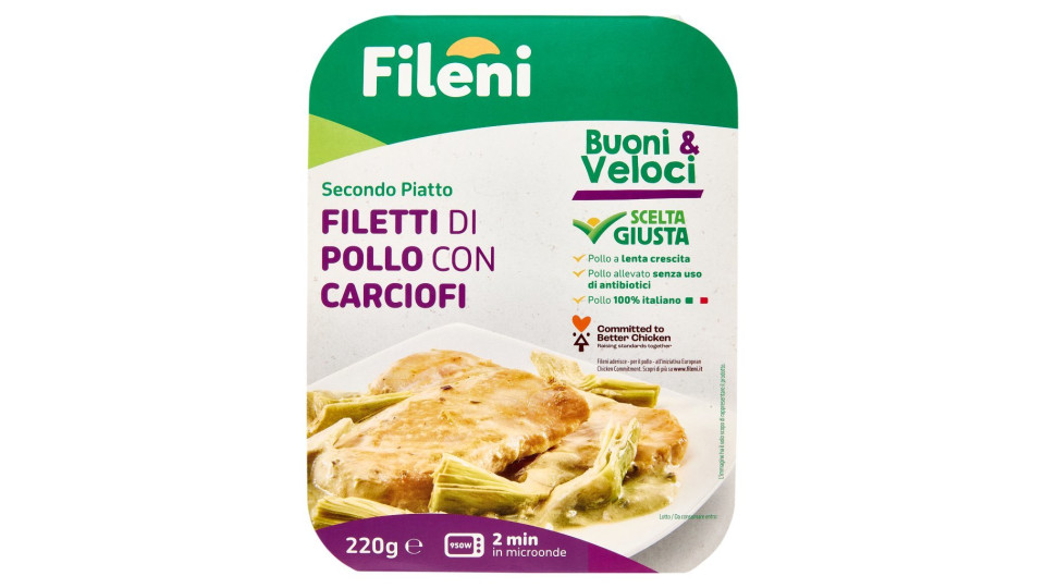 Filetti di pollo ai carciofi