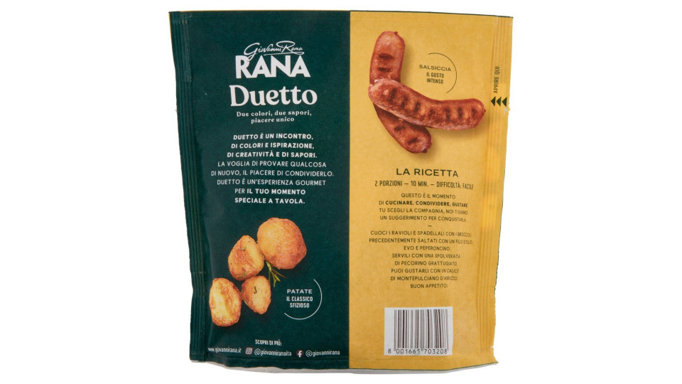 Giovanni Rana, Duetto salsiccia - patate