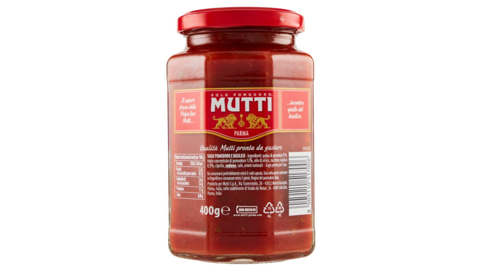 Mutti, Sugo Semplice con basilico