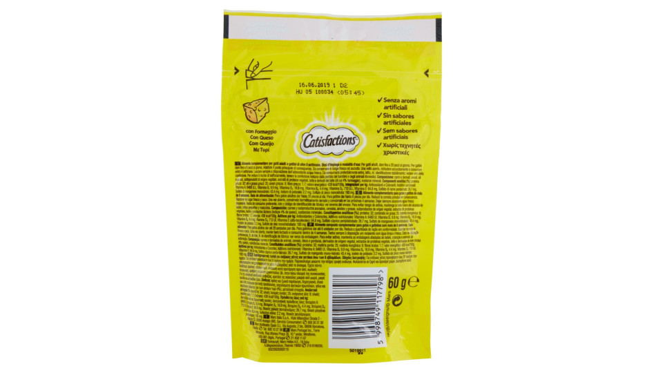 Catisfactions, gatto alimento con formaggio