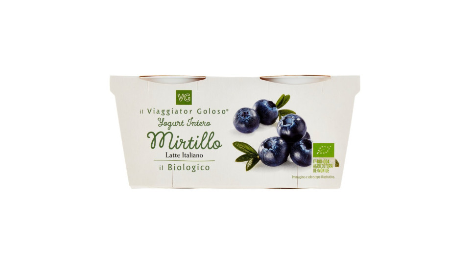 Yogurt intero mirtillo il Viaggiator Goloso Prodotto BIO